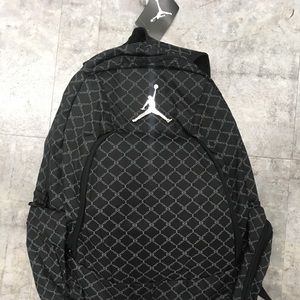 black/ silver Jordan backpack